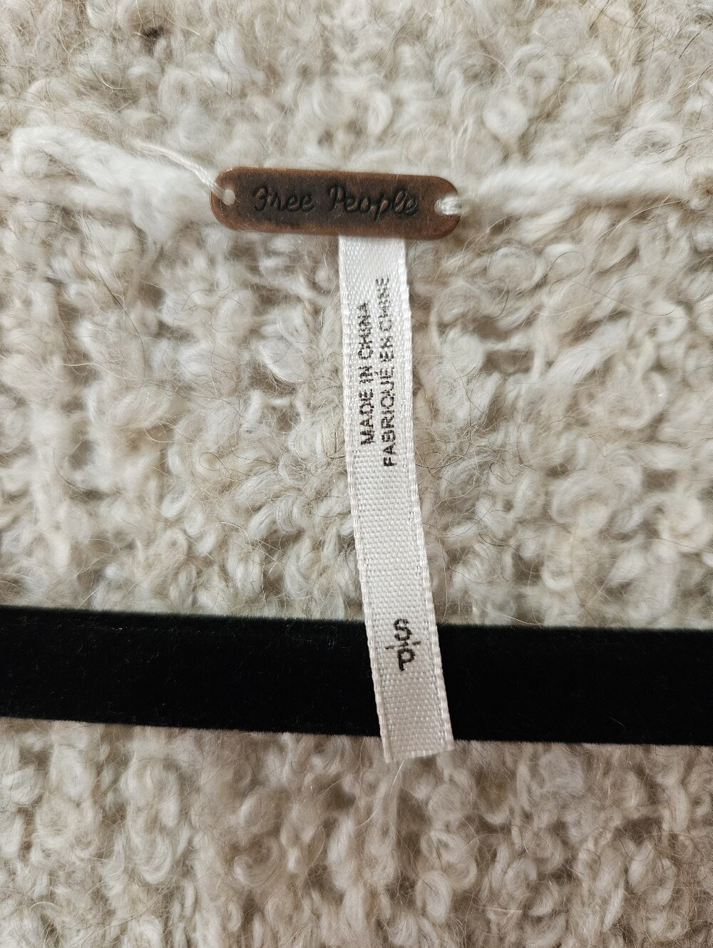 Free People Boucle Cardi Sweater Alpaca Blend S Beige Cozycore Cottagecore - Picture 14 of 15